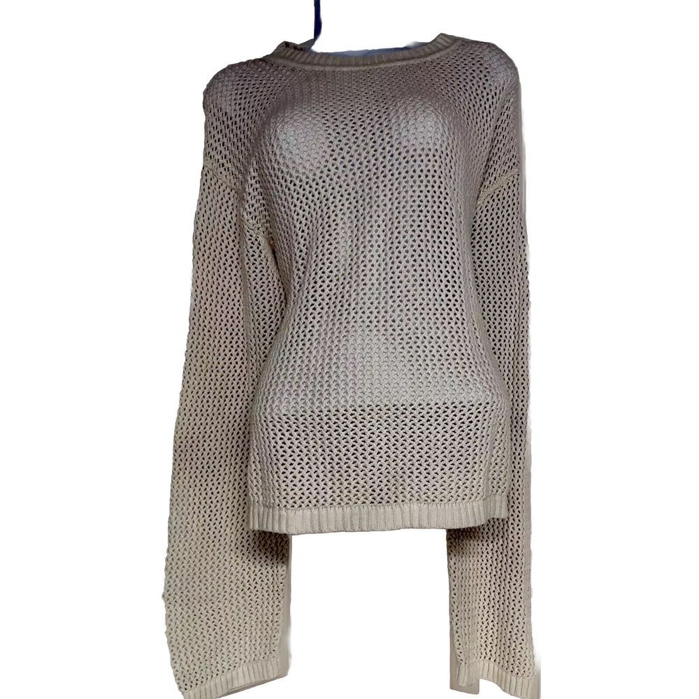Velvet By JENNY GRAHAM Crewneck Open Knit Sweater Women's Size XL